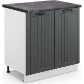 Vicco Fame-Line Wastafelkast – 80 cm met legplank, WB Antraciet Antraciet landhuis