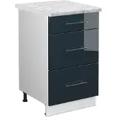 Vicco Fame-Line Keukenkasten – 50 cm, AP Marmer Donkerblauw hoogglans