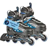 Hudora Kinderinlineskates Leon, maat 29-32 (zwart/blauw)