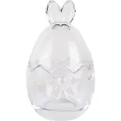 Clayre & Eef Glazen potje Ei Ø 8x14 cm Transparant Glas