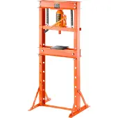 Vevor hydraulische werkplaats pers, 20 ton (H-frame), met drukopzetstuk en driehoekige steun (max. cilinderuittrek 145 mm), geschikt voor buigen, richten en ponsen
