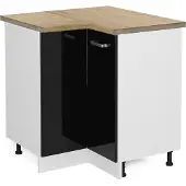 Vicco R-Line Hoekkast – 75.6 cm, WB Eik Zwart hoogglans