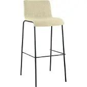 CLP Hover Barkruk - Stof creme zwart