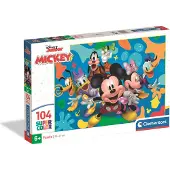 Clementoni - Puzzel - 104 Stukjes - Disney Mickey en Vrienden - Kinderpuzzel - Vanaf 6 jaar