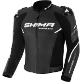 SHIMA Bandit 2.0 Perforated Zwart Wit Leren Motorjas Maat 52