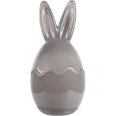 Clayre & Eef Glazen potje Ei Ø 9x17 cm Grijs Glas