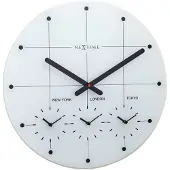 Nextime Big City wandklok (Kleur: wit)