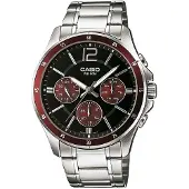 Casio Collectie Heren Zilveren Horloge MTP-1374PD-5AVEF