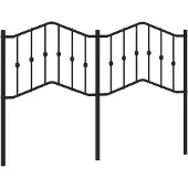 vidaXL Vervangend hoofdbord 135 cm metaal zwart