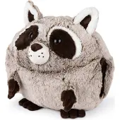 Noxxiez Cozy Handwarmer/knuffel Wasbeer Junior 35 Cm Grijs/wit