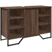 vidaXL Wastafelkast 91x35x60 cm bewerkt hout bruin eikenkleurig