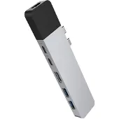 Hyper usb C naar hdmi, ethernet en usb A Docking Station Zilver