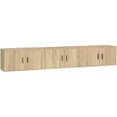 vidaXL Tv-wandmeubels 3 st 80x34,5x40 cm sonoma eikenkleurig