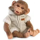 MuÑecas Guca Monkey Baby Reborn Cloth Body 32 Cm Beige Kinderen