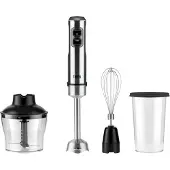Diverse TSA3507 Blender 0 6 l 1200 W Zwart Zilver, Staafmixer, Zwart, Zilver