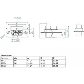 DeLOCK D-Sub HD 44 pin crimp female, metal, 2 pieces