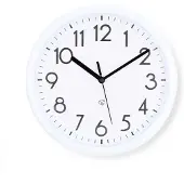 Nedis Wandklok | Diameter: 220 mm | Kunststof | Wit