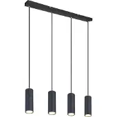 Globo Hanglamp Robby 4 Lichts Zwart
