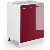 Vicco Fame-Line Keukenonderkast – 60 cm zonder werkblad Bordeauxrode hoogglans