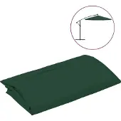 vidaXL Vervangingsdoek voor zweefparasol 350 cm groen