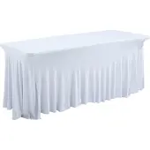 Oviala - Inklapbare tafel van 180 cm en wit tafelkleed - REKKEM