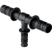 Geberit GE Mepla T-stuk, verkleind, PVDF, 90 graden, afmetingen 63 x 32 x 63 mm, 1 stuk.