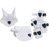 HKM - Cuddle Pony - Wedstrijdset Wit/Donkerblauw