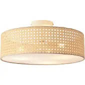 Lux.pro Design plafondlamp Ascot 3xE27 wit en rotan look