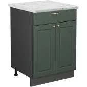 Vicco Fame-Line Keukenonderkast – 60 cm met lade, WB Marmer Groen-Goud Landhuis