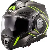 LS2 Helmets LS2 FF901 Advant X Carbon Future II, opklapbare helm, neongeel, maat S (55/56)