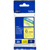 Brother Etiketten TZe, TZ TZe-611 PET Tapekleur: Geel Tekstkleur:Zwart 6 mm 8 m