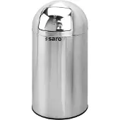 Saro Horeca Afvalbak met push-deksel | RVS