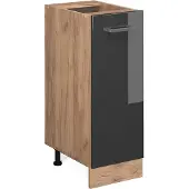 Vicco Apotheekkast R-Line Antraciet Hoogglans 30 cm zonder werkblad, Model 37483