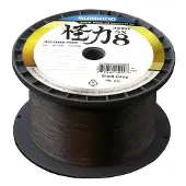 Shimano Kairiki 8, staalgrijze gevlochten vislijn, verkrijgbaar in gewenste lengte. Diameter: 0.20 mm, draagkracht: 17,1 kg