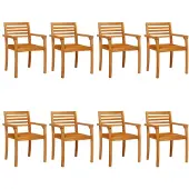 vidaXL Tuinstoelen 8 st 59x55x85 cm massief acaciahout