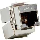 Roline Cat.6 (Class E) Keystone, afgeschermd, zilverkleurig, geen gereedschap nodig