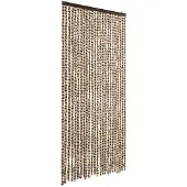 vidaXL Vliegenhor met beige en bruine kleur, 100x200 cm, chenille