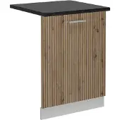 Vicco Vaatwasserfrontpaneel R-Line Artisanaal eiken 60 cm , WB Antraciet, Model 55127