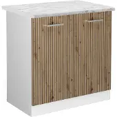 Vicco Wastafelkast R-Line Artisanaal eiken 80 cm , WB Marmer, Model 49226