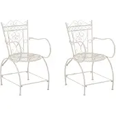 CLP Sheela Set van 2 Tuinstoelen antiek/creme