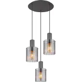 Globo Hanglamp Tulivar design smoke glas 3-lichts