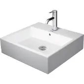 Duravit Wastafel H13.5xD47cm 1 kraangat rechthoek Keramiek Wit
