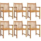 vidaXL Tuinstoelen 6 st 56x55,5x90 cm massief acaciahout
