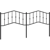 vidaXL Vervangend hoofdbord 200 cm metaal zwart