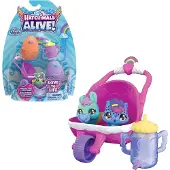 Spin Master Alive Hatch N Stroll Playset with Stroller Toy and 2 Mini Figures in Self-Hatching Eggs Kids Toys for Girls and Boys Ages 3 and up