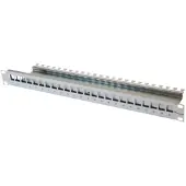 Telegärtner 100021492 24 poorten Netwerkpatchpaneel 483 mm (19) CAT 6A 1 HE Grijs-wit (RAL 7035) Niet ingericht