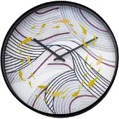 Nextime Koi – Wandklok – 30 cm – Plastic – Grijs – Stil