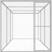 vidaXL Kattenkooi 4,5x1,5x1,5 m gegalvaniseerd staal