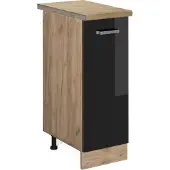 Vicco R-Line Apotheekkast – 30 cm, WB Eik Zwart hoogglans
