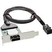InLine SAS HD LP PCI slotbeugel met kabel,ext. SFF-8088 naar int. SFF-8643,0,5m